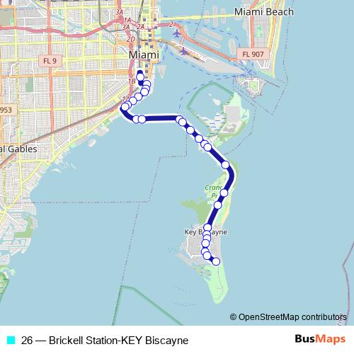 26 bus Line Map
