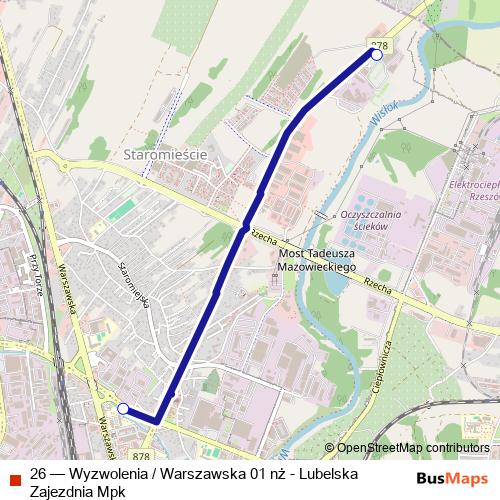 26 bus Line Map