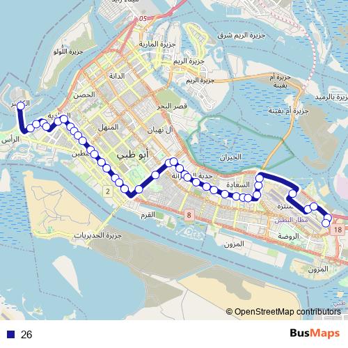 26 bus Line Map