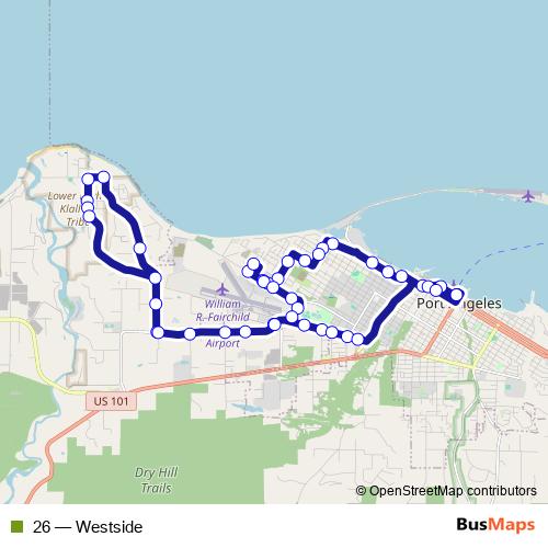 26 bus Line Map