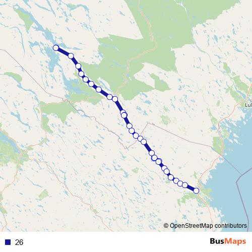26 bus Line Map