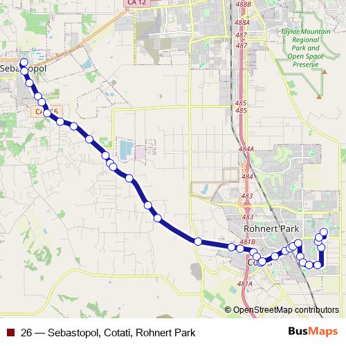 26 bus Line Map