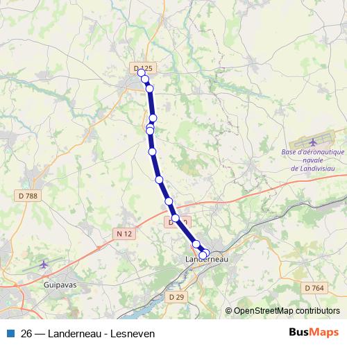 26 bus Line Map