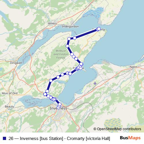 26 bus Line Map