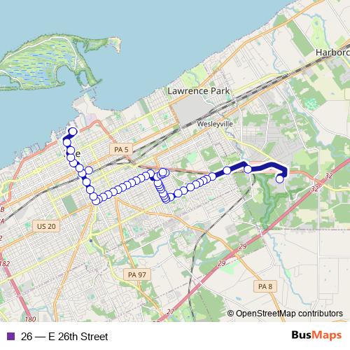 26 bus Line Map