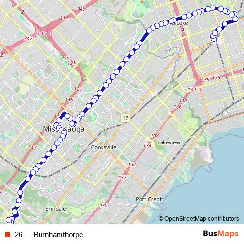 26 bus Line Map