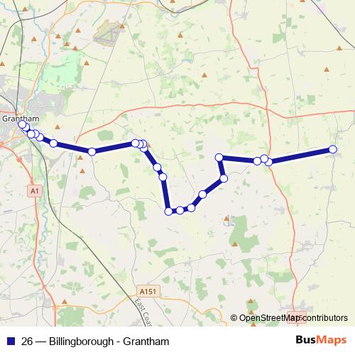 26 bus Line Map