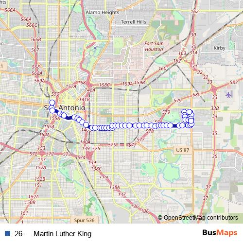 26 bus Line Map