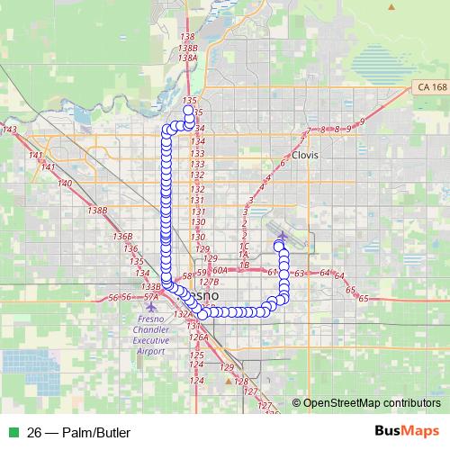 26 bus Line Map