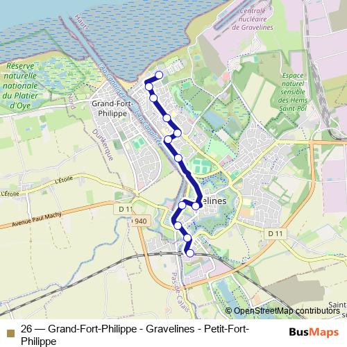 26 bus Line Map