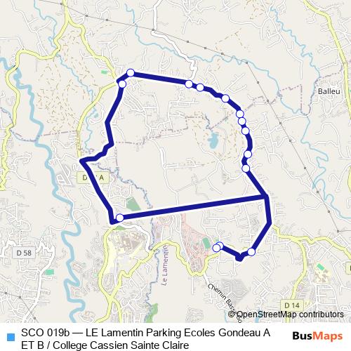 SCO 019b bus Line Map