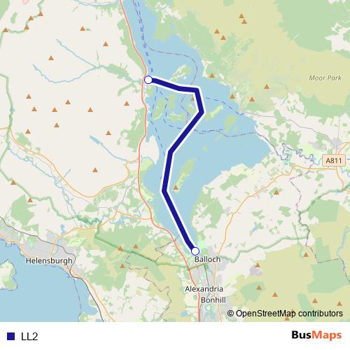 LL2 ferry Line Map