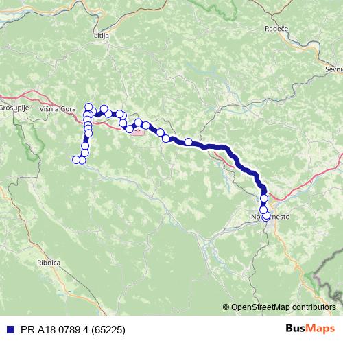 PR A18 0789 4 (65225) bus Line Map