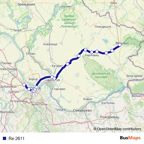 Re 2611 rail Line Map