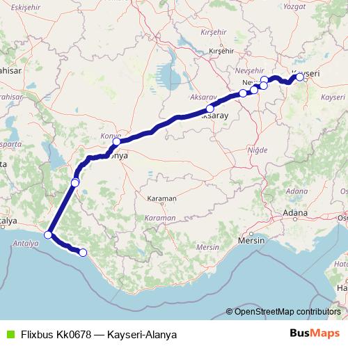 Flixbus Kk0678 bus Line Map
