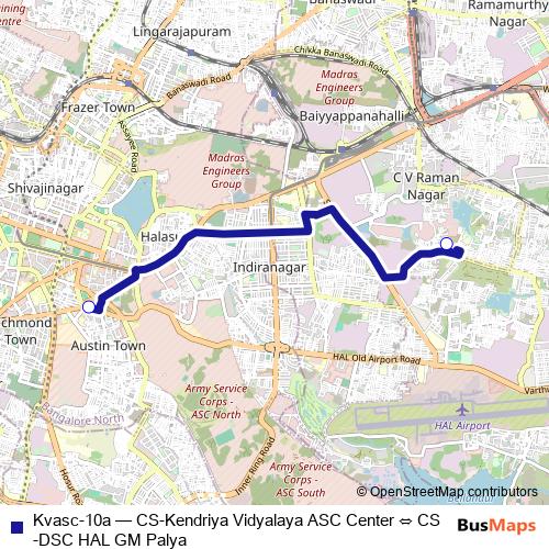 Kvasc-10a bus Line Map