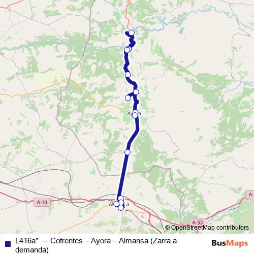 L416a* bus Line Map