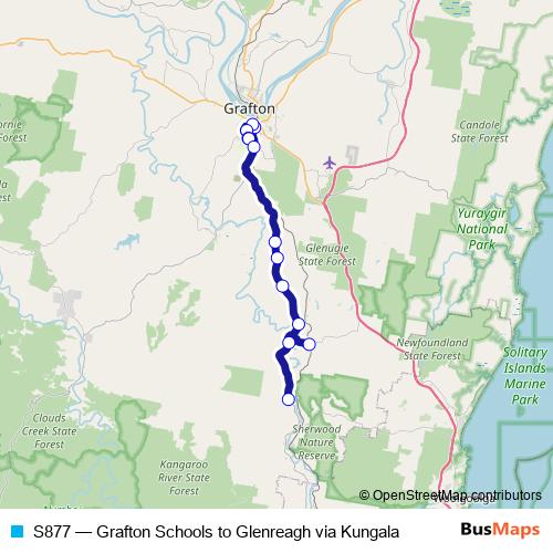 S877 bus Line Map