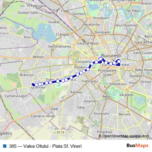 385 bus Line Map
