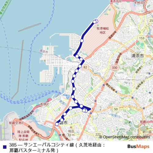 385 bus Line Map