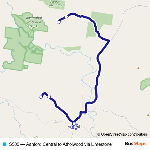 S500 bus Line Map