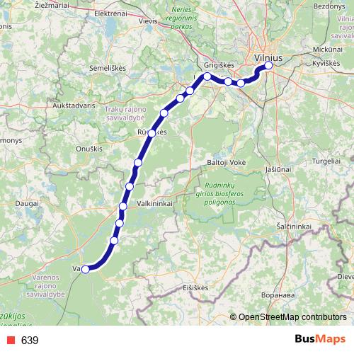 639 rail Line Map