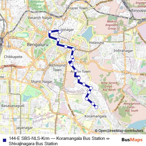144-E SBS-NLS-Krm bus Line Map