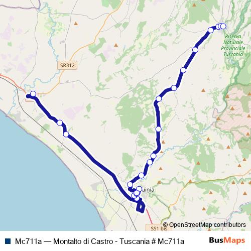 Mc711a bus Line Map
