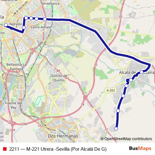 2211 bus Line Map
