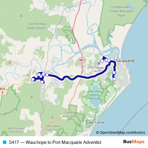 S417 bus Line Map