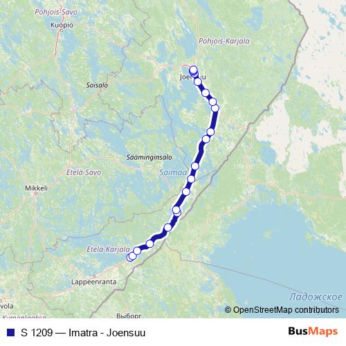 S 1209 rail Line Map