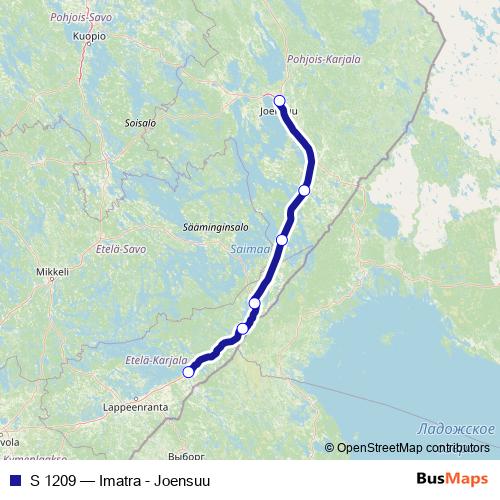 S 1209 rail Line Map