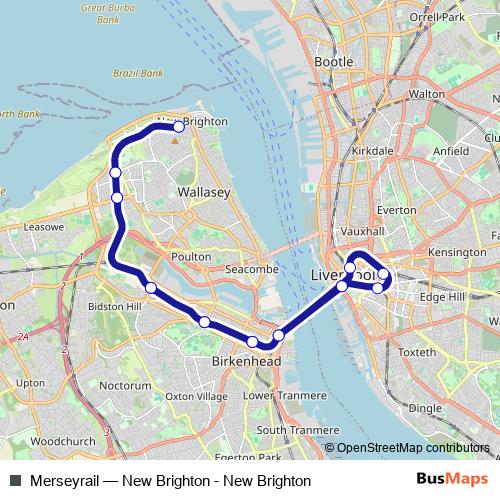 Merseyrail rail Line Map
