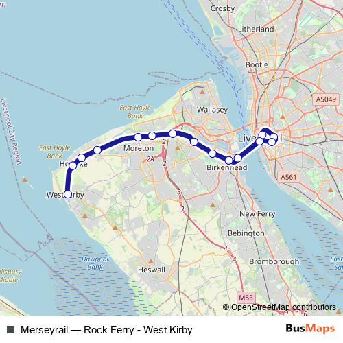 Merseyrail rail Line Map