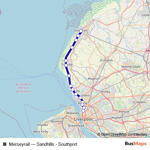 Merseyrail rail Line Map