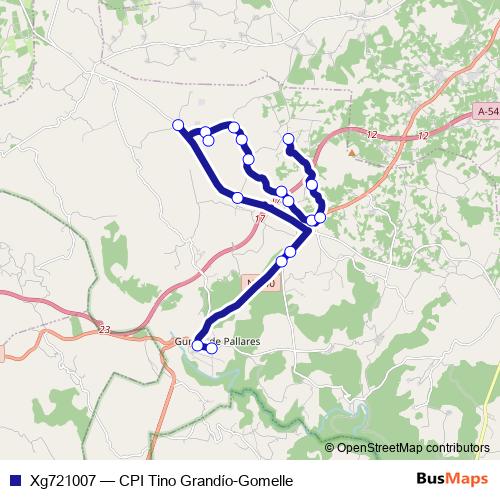 Xg721007 bus Line Map