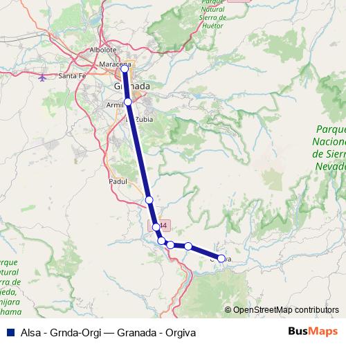 Alsa - Grnda-Orgi bus Line Map