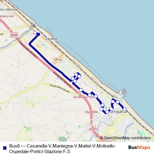 Bus6 bus Line Map