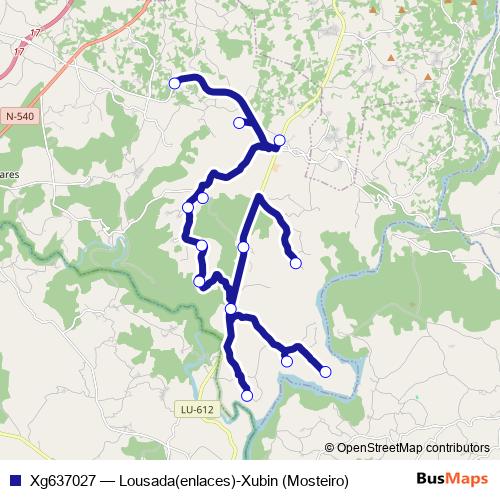 Xg637027 bus Line Map