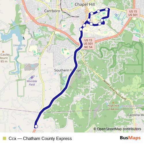 Ccx bus Line Map