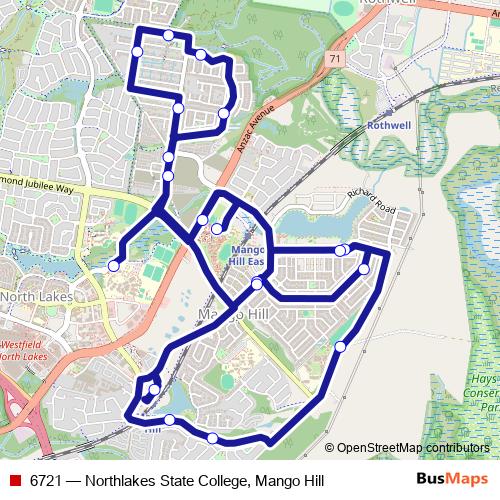 6721 bus Line Map