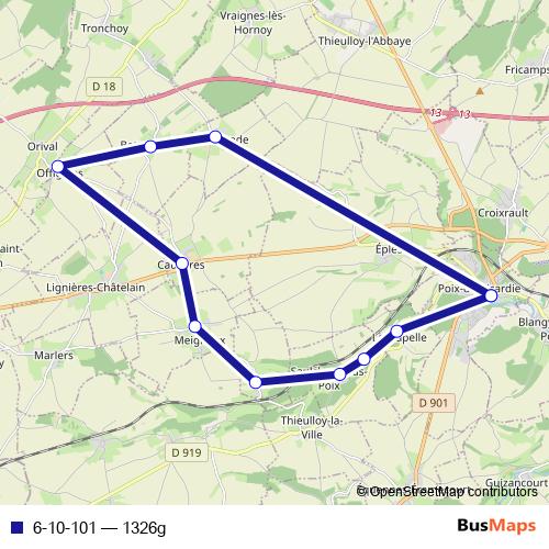 6-10-101 bus Line Map