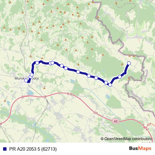 PR A20 2053 5 (62713) bus Line Map