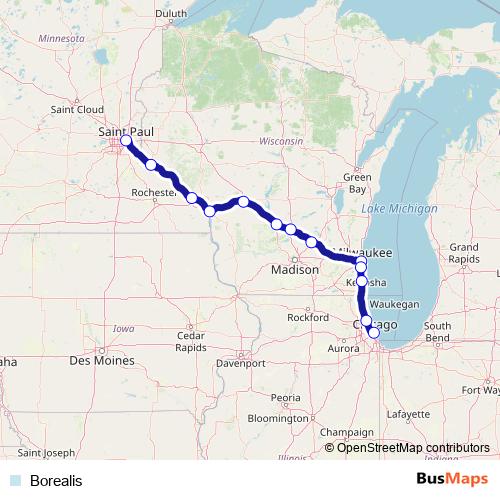 Borealis rail Line Map