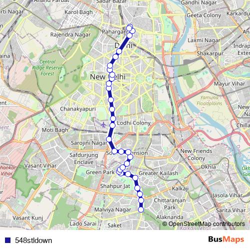 548stldown bus Line Map