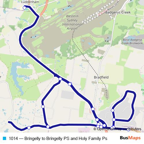 1014 bus Line Map