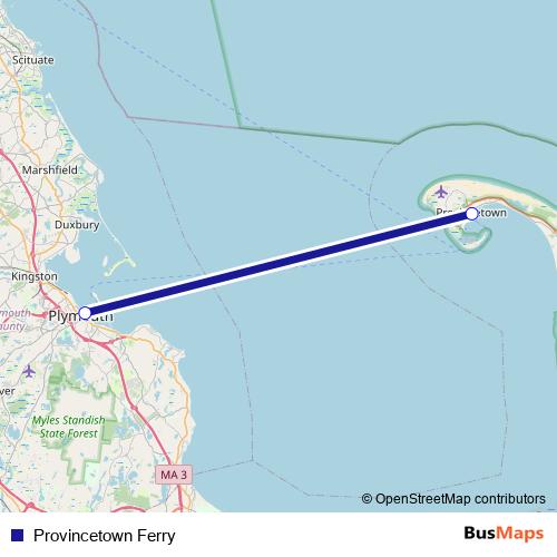 Provincetown Ferry ferry Line Map