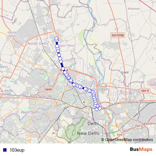 103eup bus Line Map
