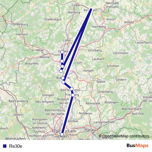 Re30e bus Line Map