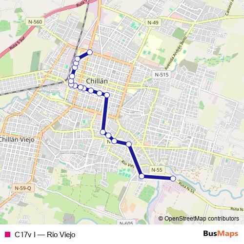 C17v I bus Line Map